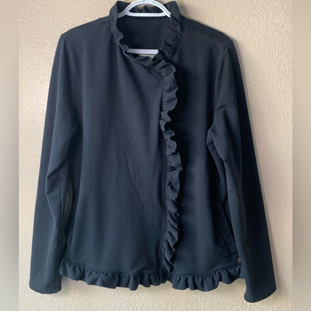 Matilda Jane All Is Calm Black Ruffle Front Jacket - Picture 3 of 5